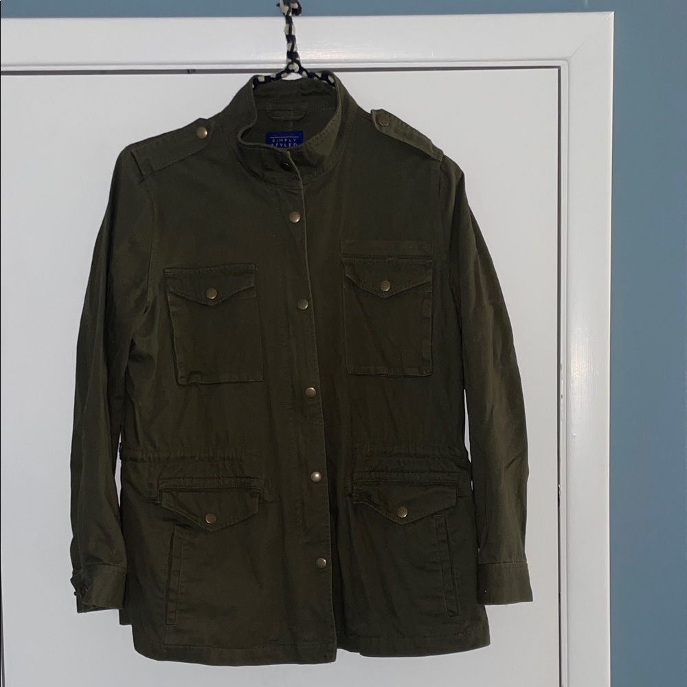 Olive military Utility Jacket - Women’s Casual Field Coat